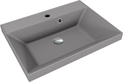 Style Line Тумба с кварцевой раковиной серый шелк Матис 60 олива – фотография-3